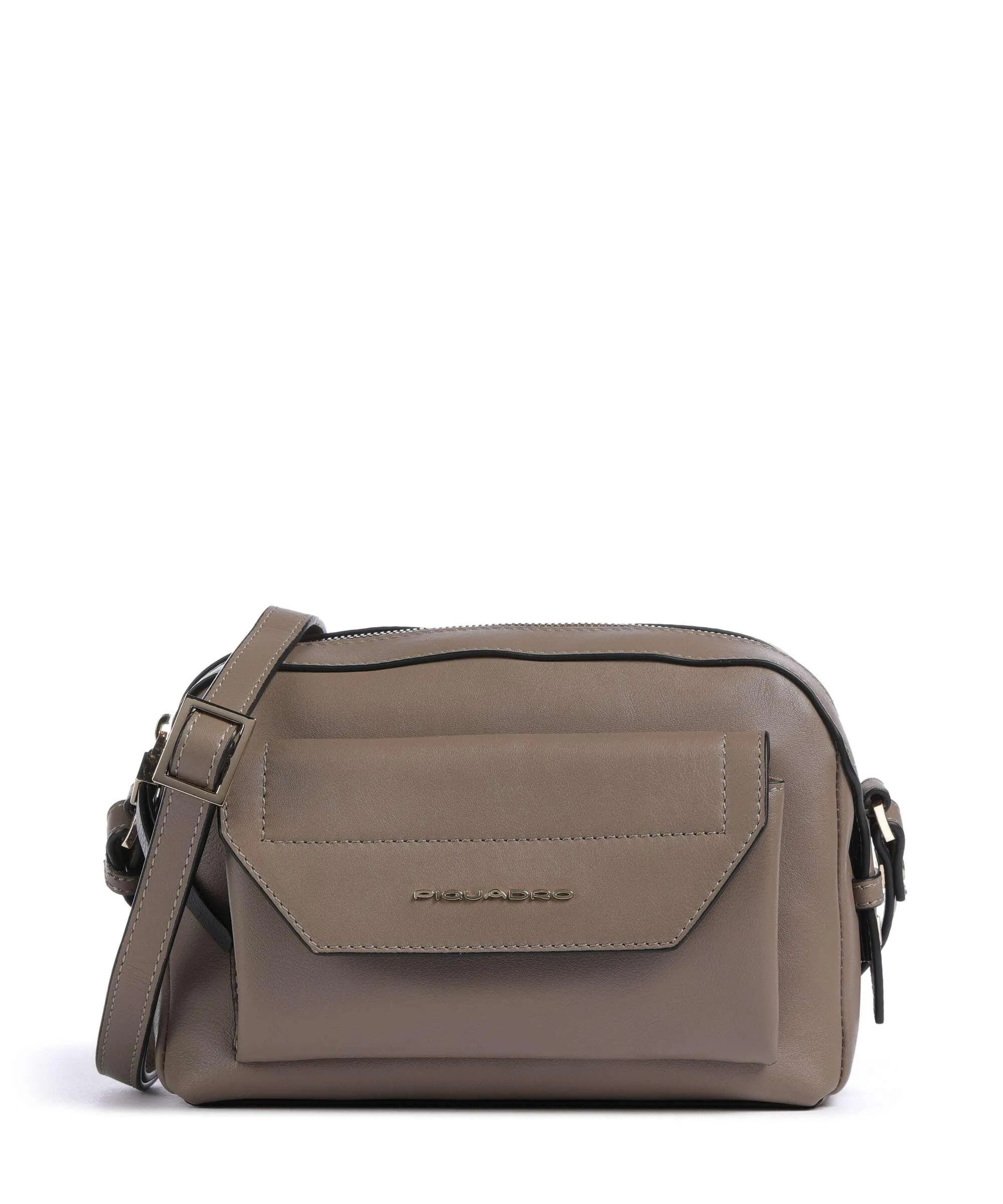  Piquadro Circle Borsa a tracolla pelle di vacchetta finemente grana taupe  