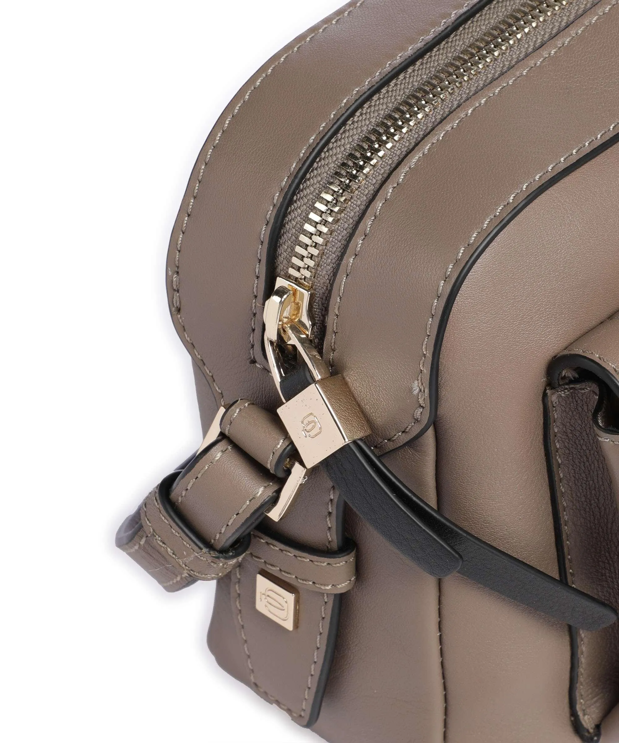  Piquadro Circle Borsa a tracolla pelle di vacchetta finemente grana taupe  