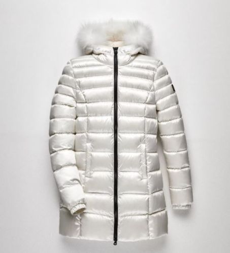 Piumino Donna RefrigiWear Long Mead Fur Jacket W98101 A00010 Bianco