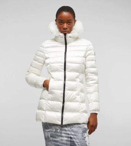 Piumino Donna RefrigiWear Long Mead Fur Jacket W98101 A00010 Bianco