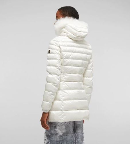 Piumino Donna RefrigiWear Long Mead Fur Jacket W98101 A00010 Bianco