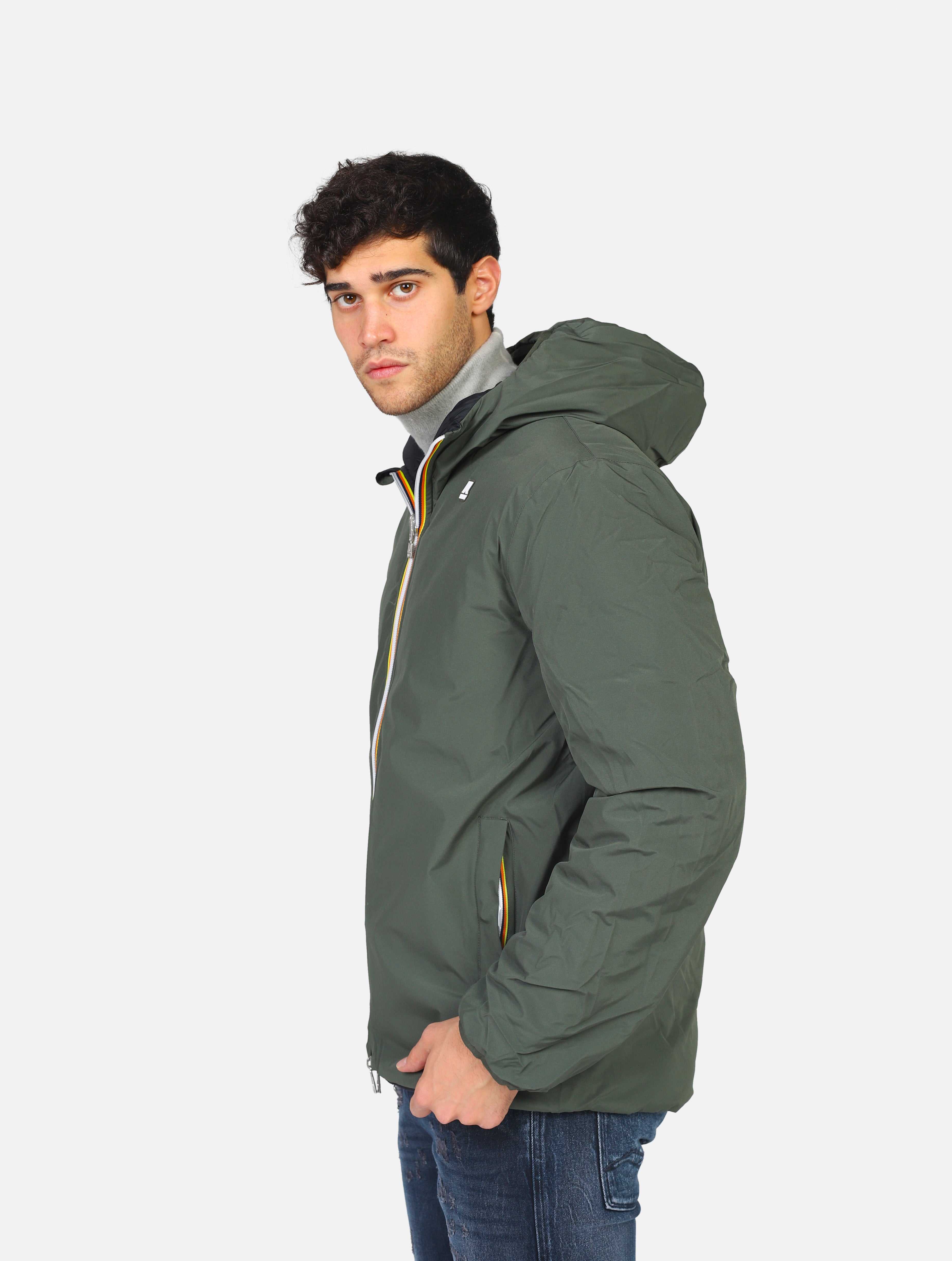 piumino K-WAY - K4121NWAGQGREEN/BLACK
