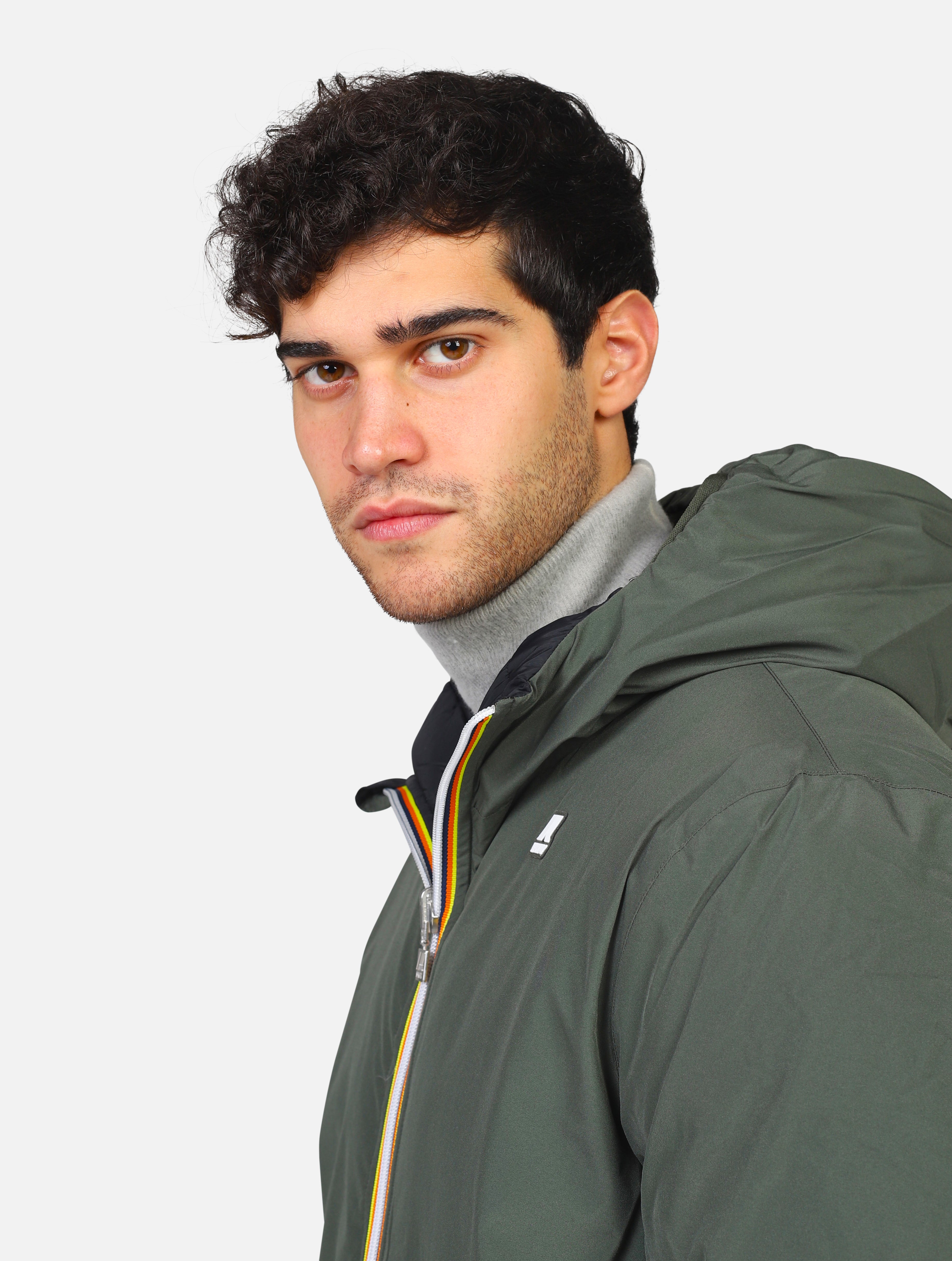 piumino K-WAY - K4121NWAGQGREEN/BLACK
