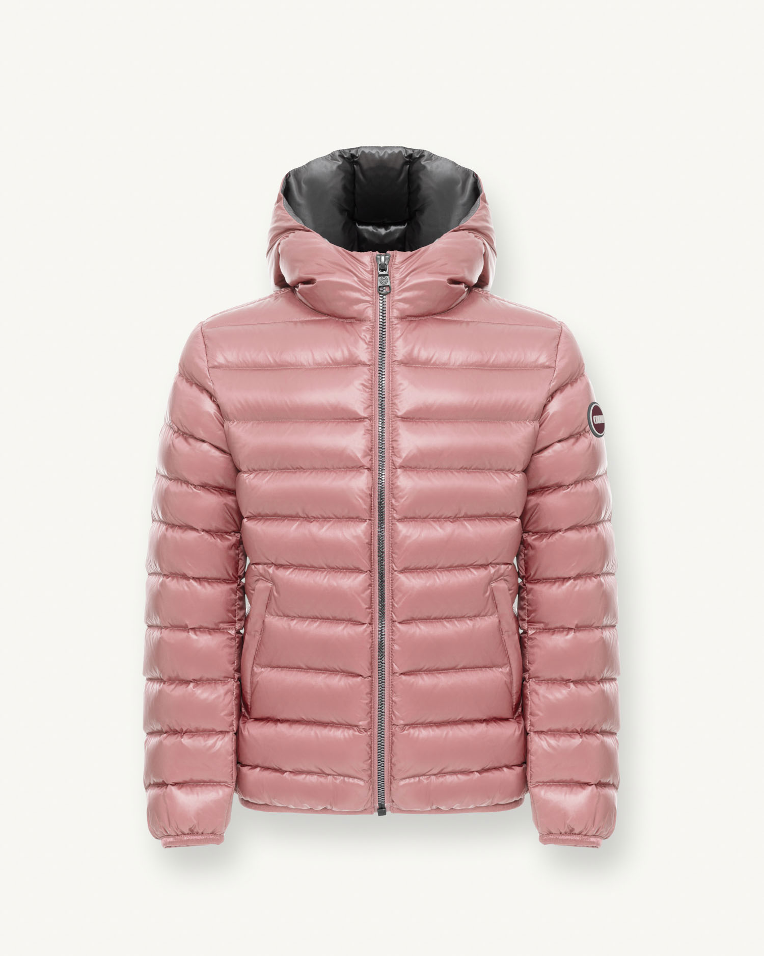 Piumino rosa con cappuccio fisso 4-6 anni