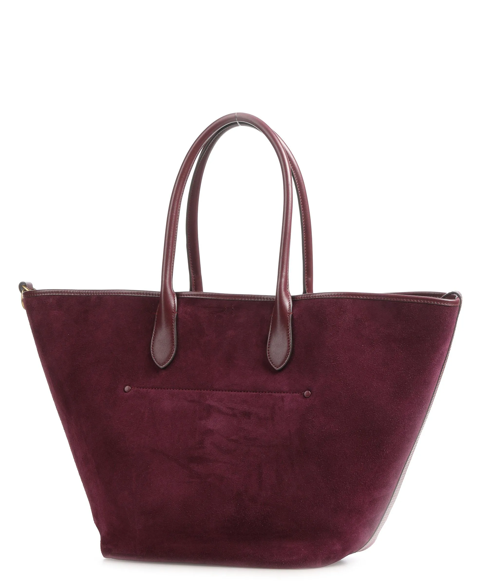 Polo Ralph Lauren Bellport Borsa shopper pelle ruvida vino  