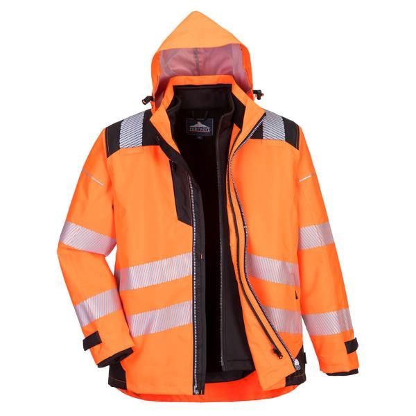 PORTWEST Giubbino pw3 alta visibilità 3in1