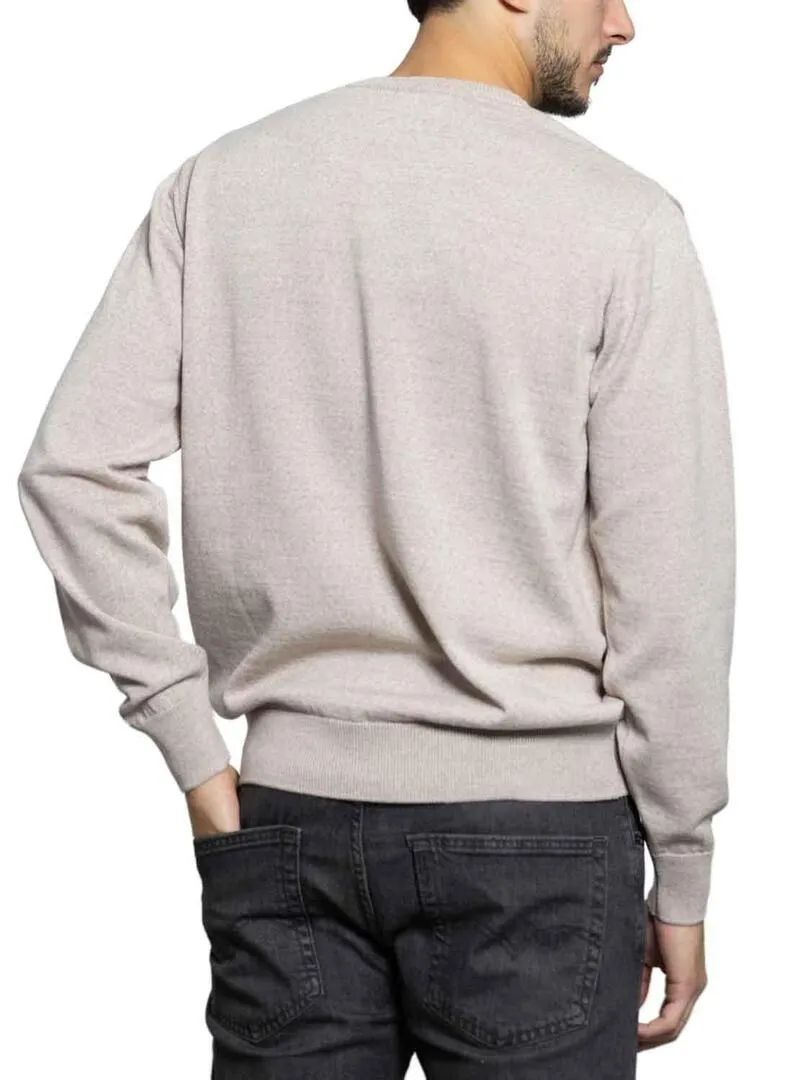 Pullover Klout Basic Pico Beige per Uomo