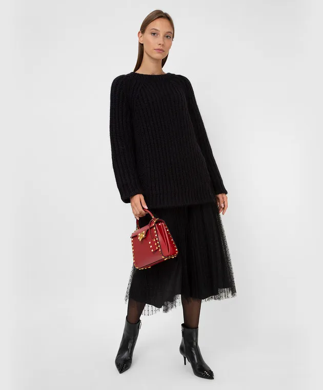 Red Valentino Maglione in lana nera WR0KC11B66N