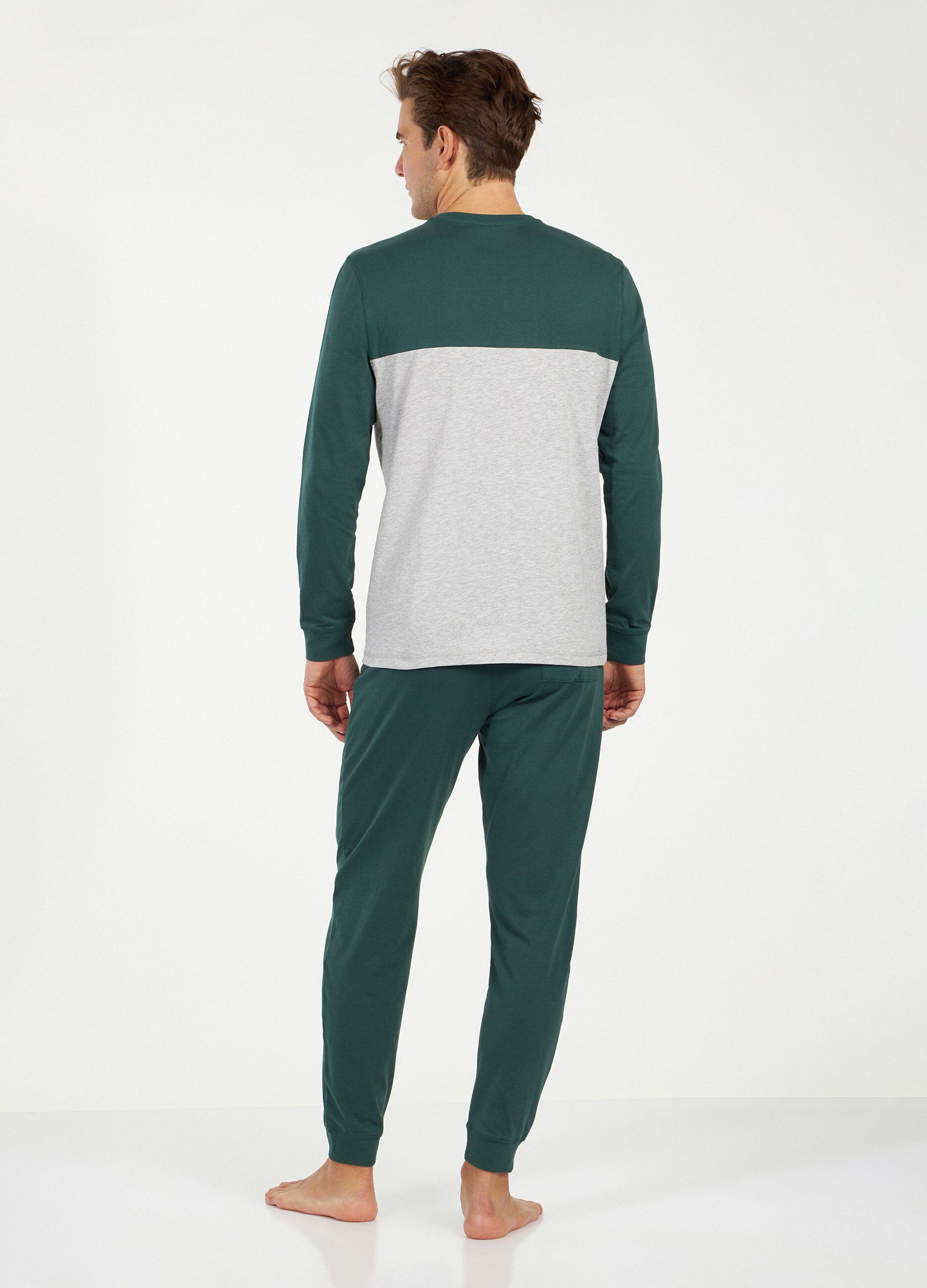 Set pigiama lungo in cotone uomo