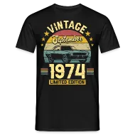 'Settembre 1974 Auto per il 50° Anniversario' Maglietta uomo 