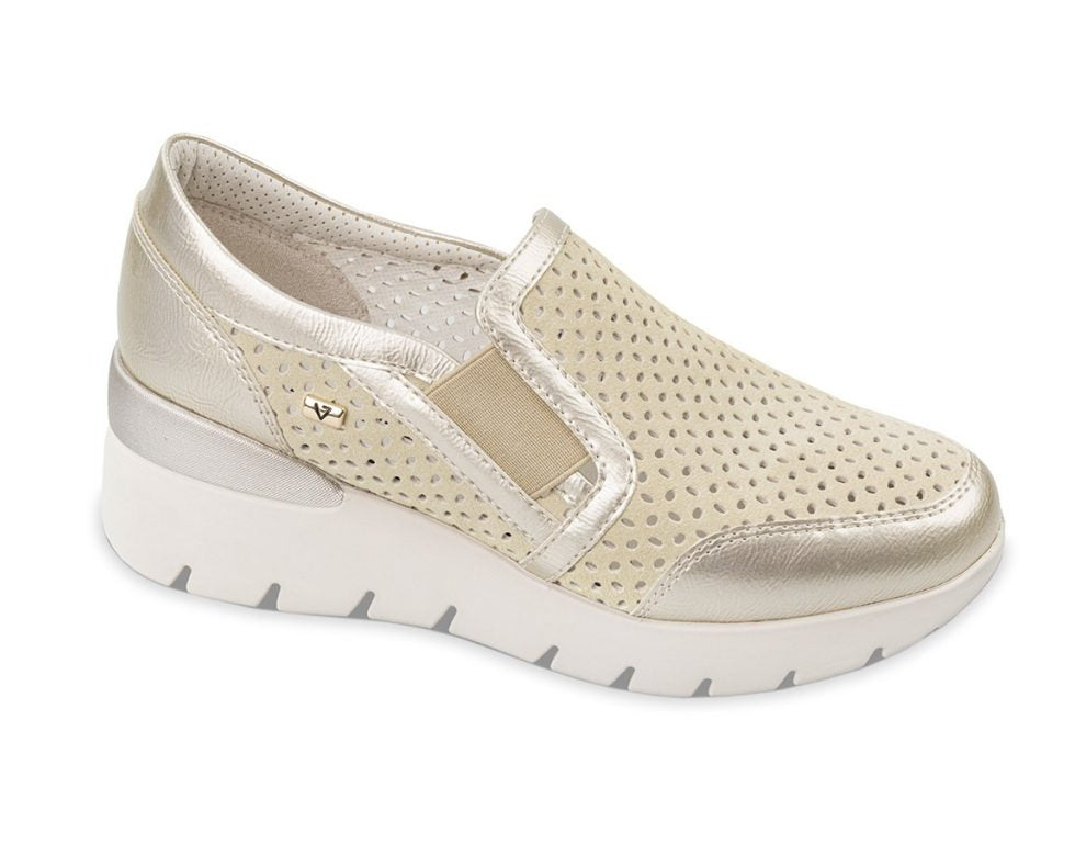 SNEAKERS SLIP ON ELASTICO BEIGE