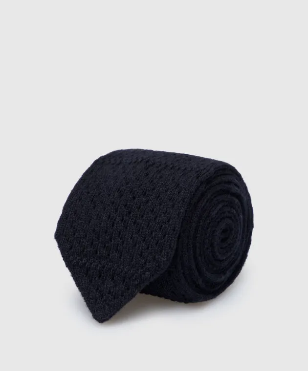 Stefano Ricci Cravatta per bambini in cashmere blu scuro YCRMTSR2600
