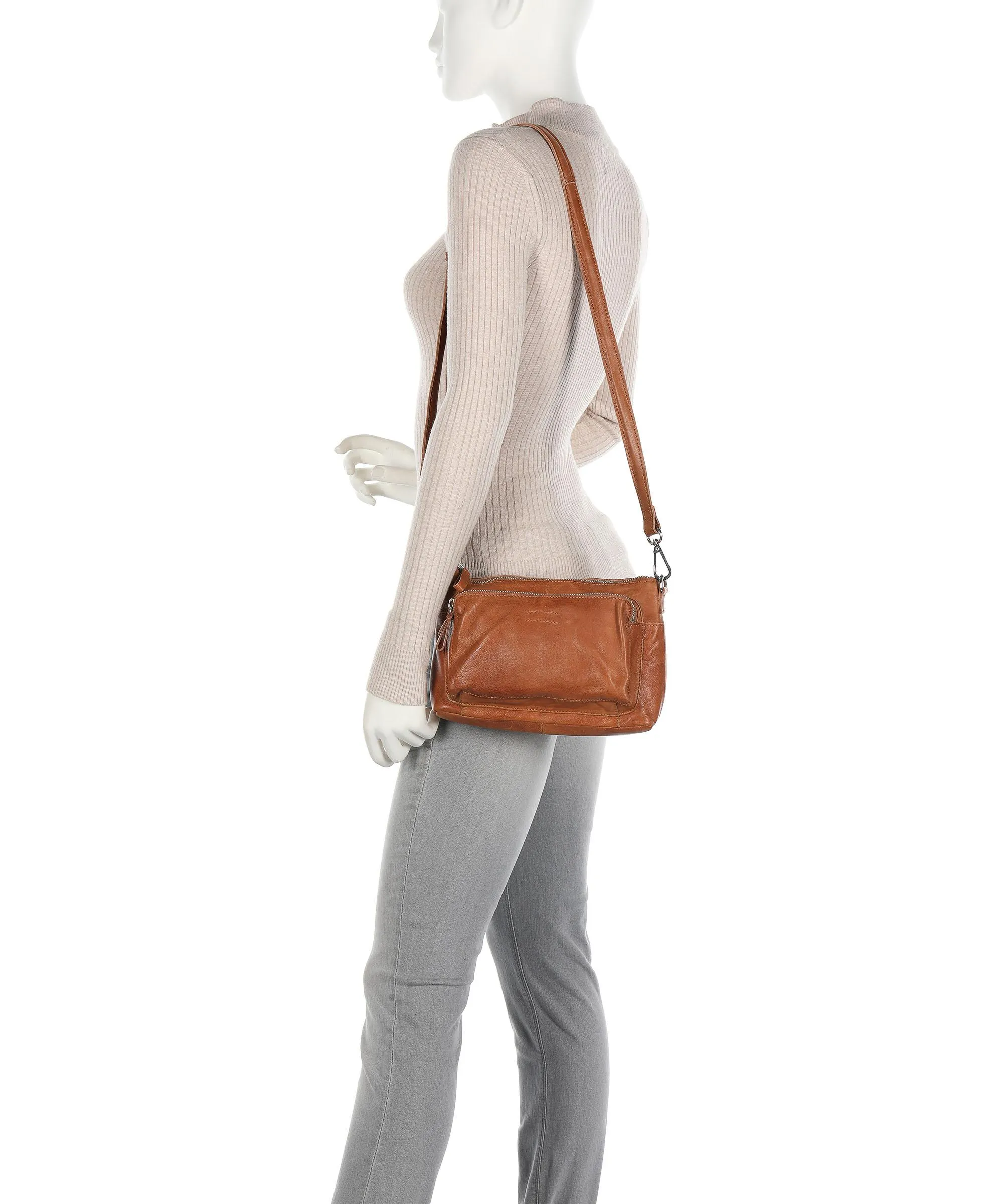  Still Nordic Basic Borsa a tracolla pelle di vacchetta finemente grana caramello  