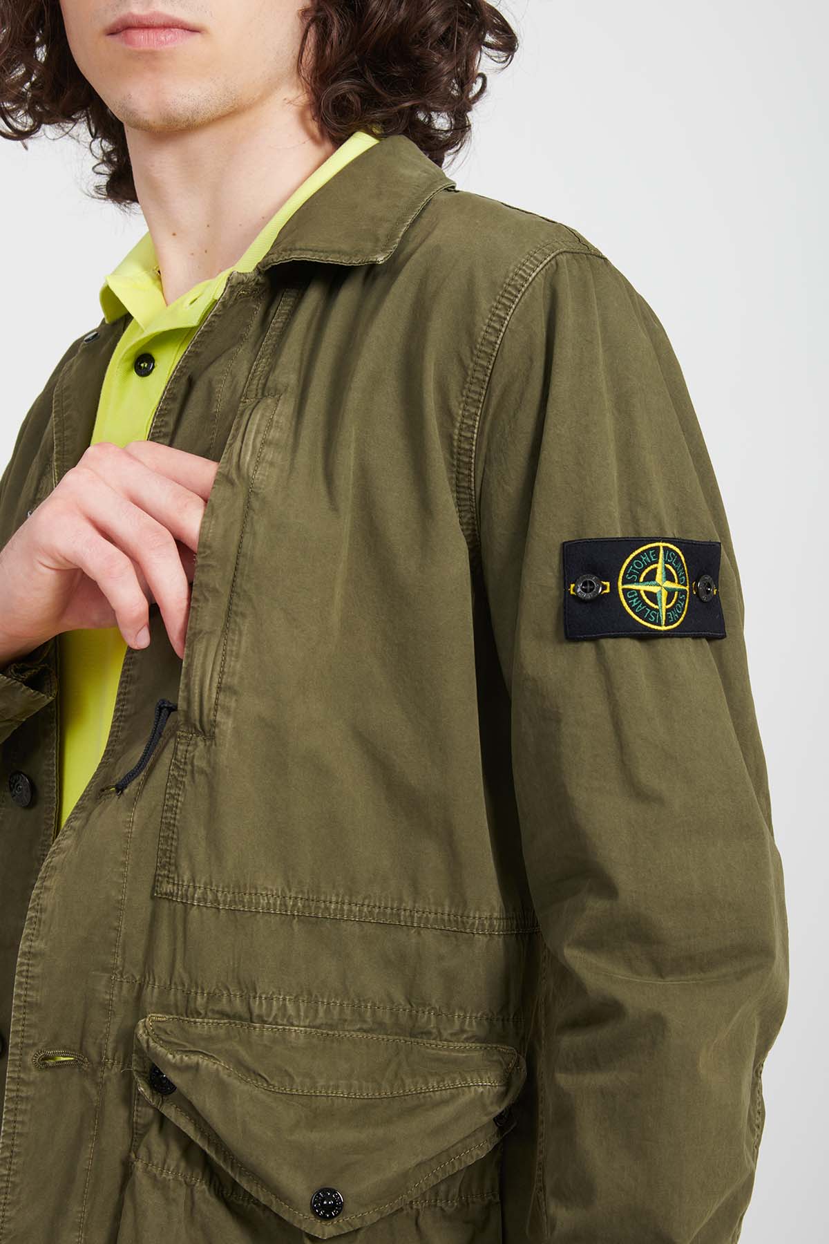 STONE ISLAND giacca in tela smerigliata