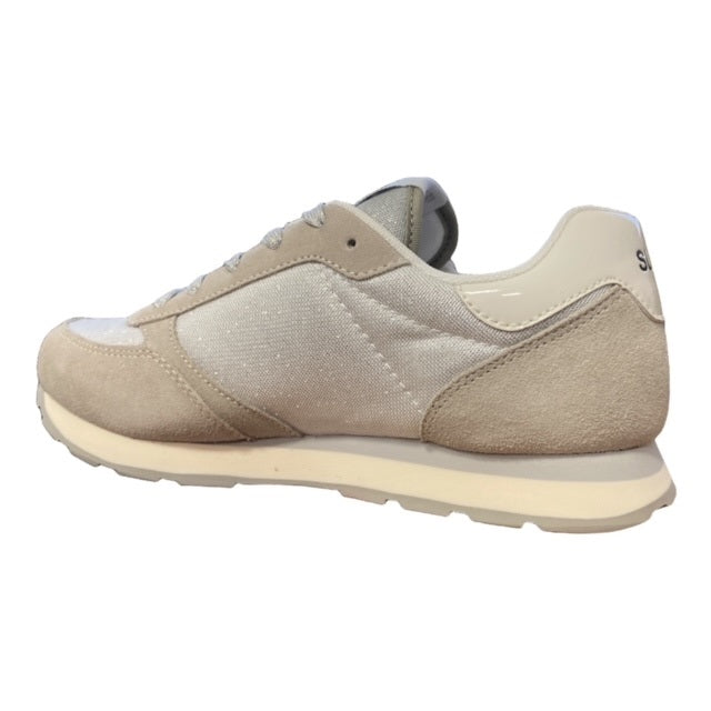 Sun68 Ally Glitter Mesh Z32403 01 white girl's sneakers shoe