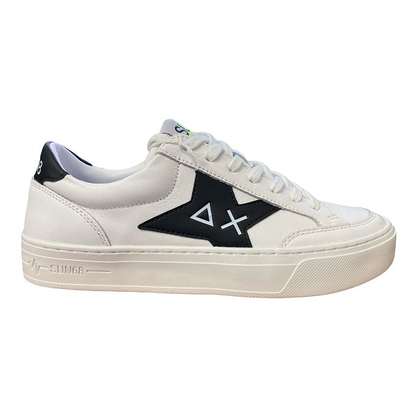 Sun68 Sneaker Skate low shoe in leather Z32125 0111 white-black