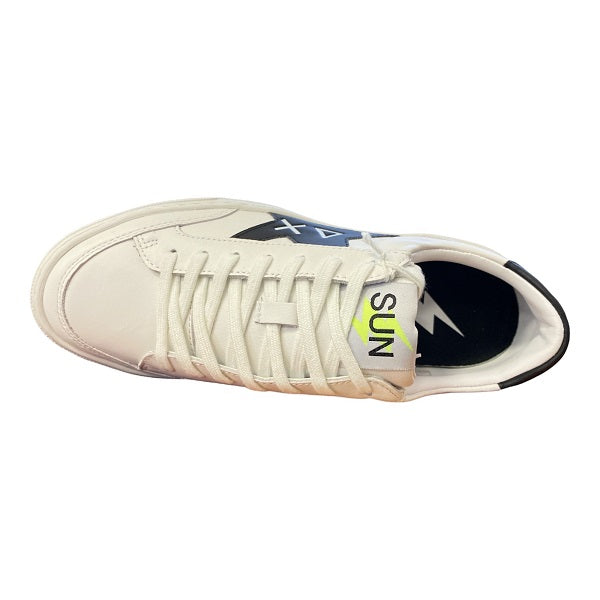 Sun68 Sneaker Skate low shoe in leather Z32125 0111 white-black