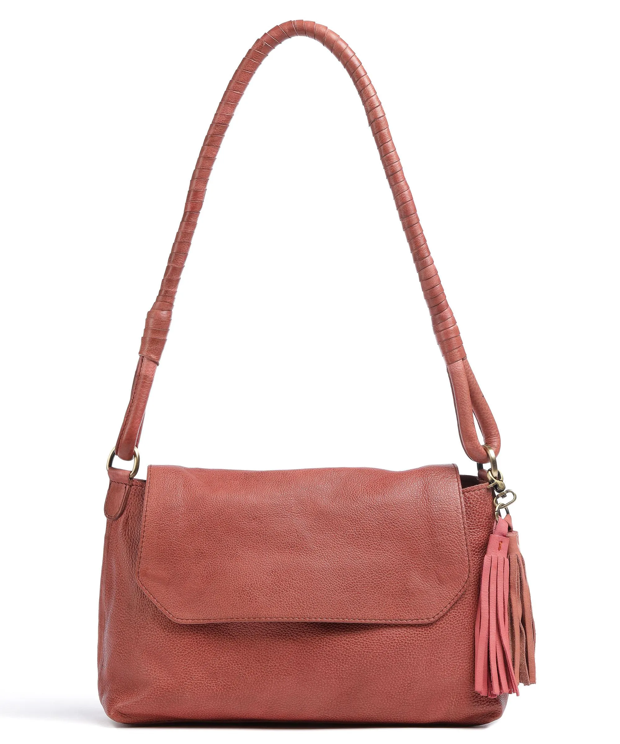  Taschendieb Wien Kohlmarkt 73 Borsa a spalla pelle di vacchetta grana marrone rosso  