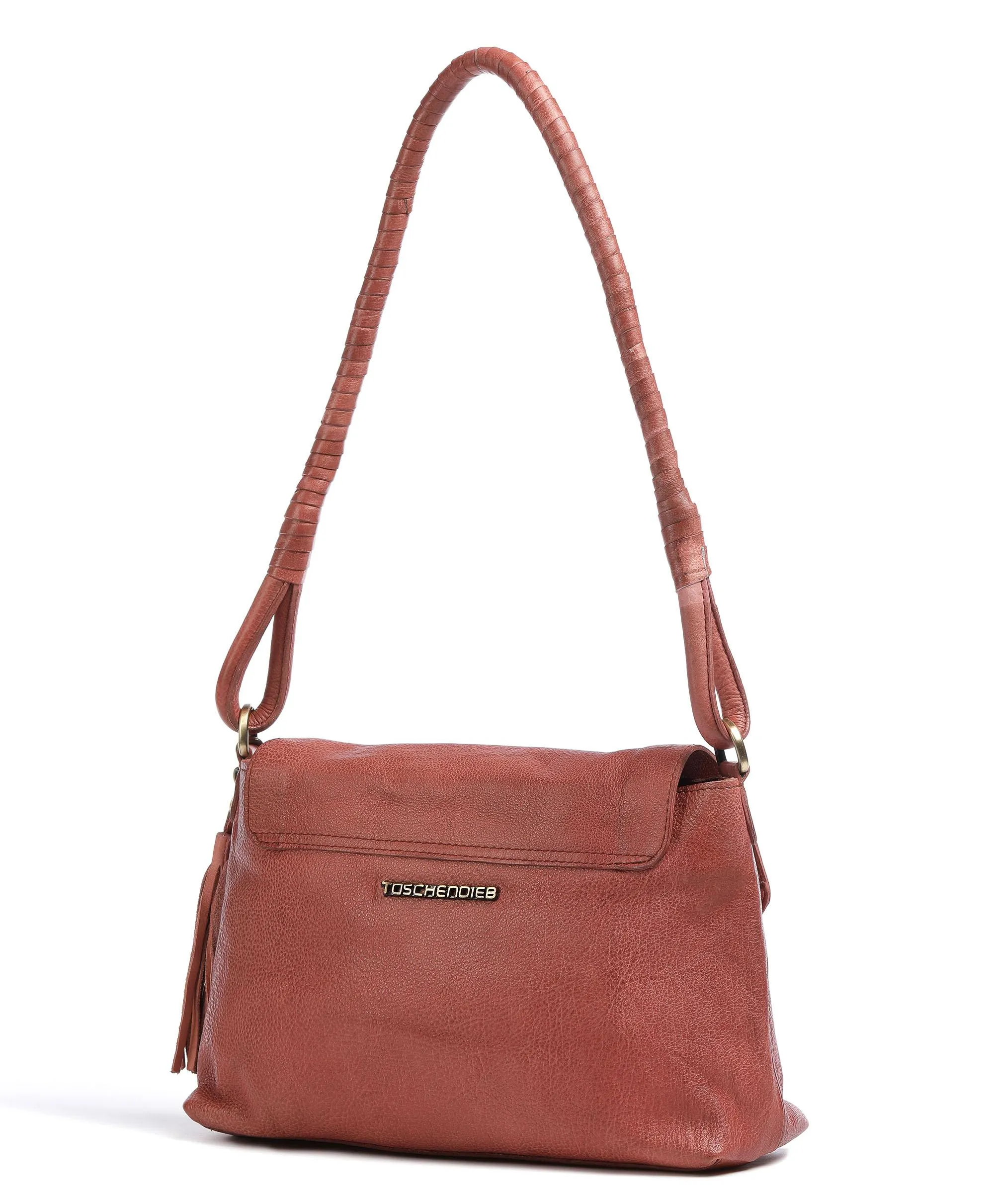  Taschendieb Wien Kohlmarkt 73 Borsa a spalla pelle di vacchetta grana marrone rosso  