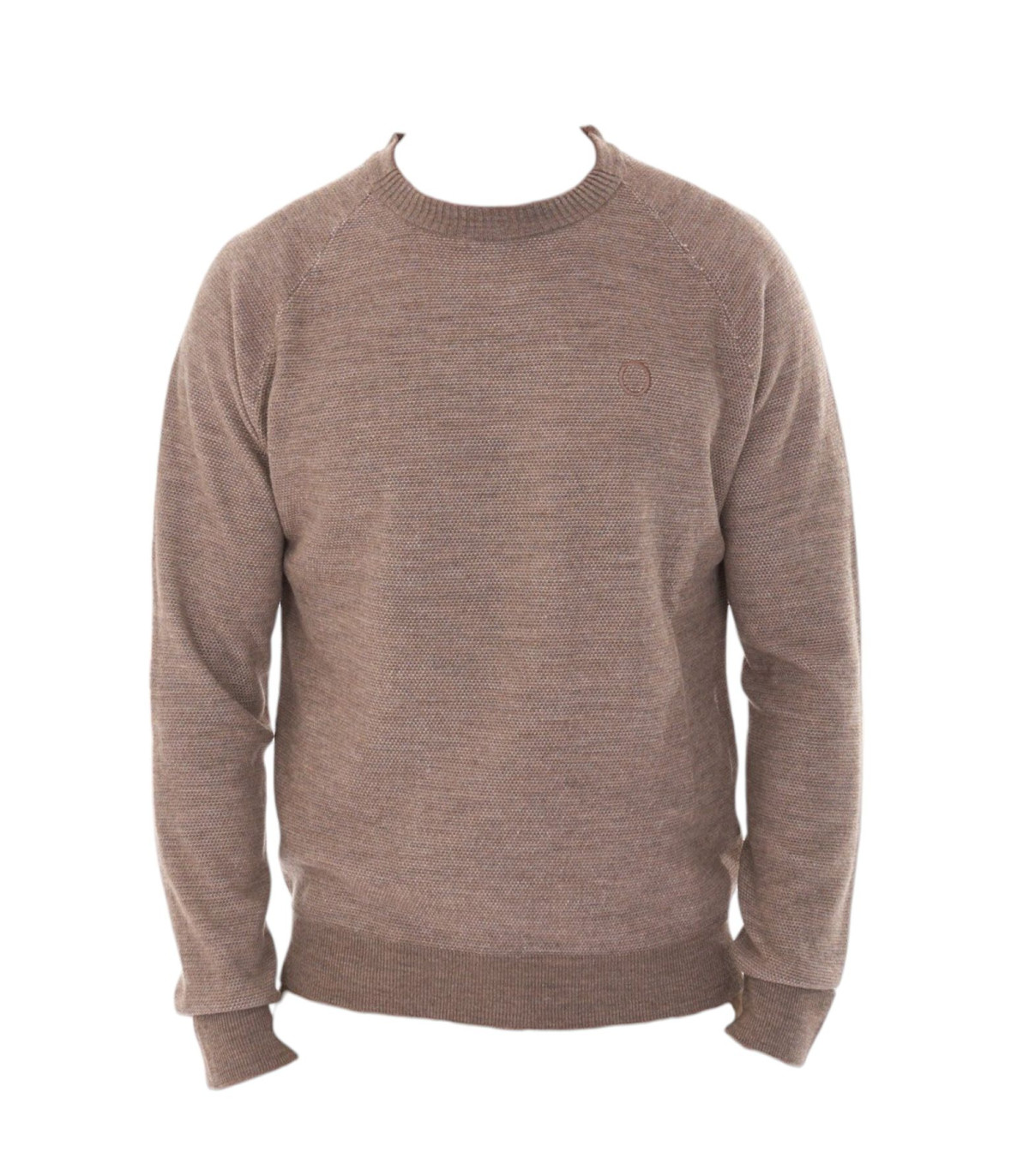 Trussardi Uomo Maglione A Girocollo Misto Lana Salt & Pepper