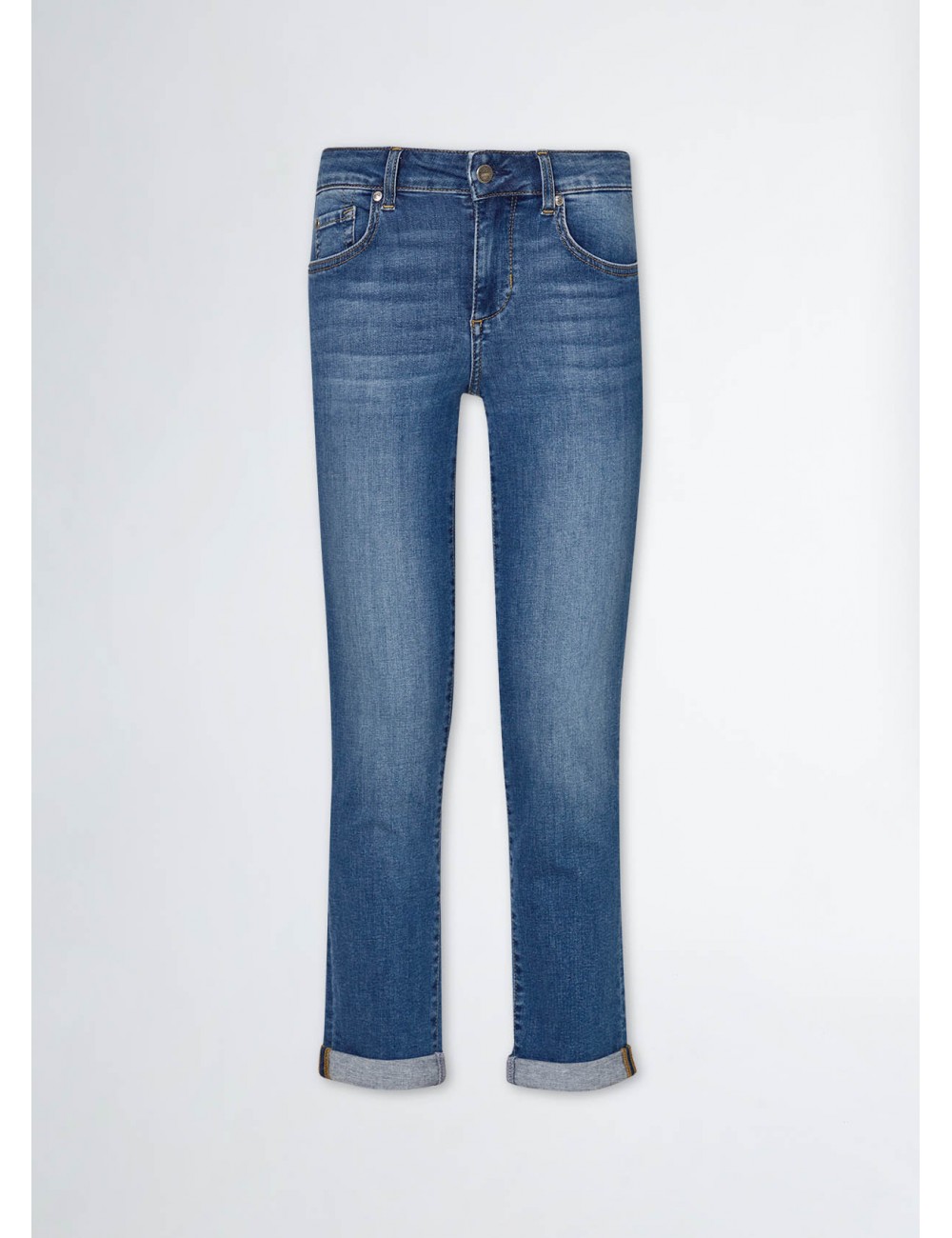 UA4177 JEANS SKINNY CROPPED LIU JO DONNA PANTALONE DENIM PANTALONI SLIM WOMAN