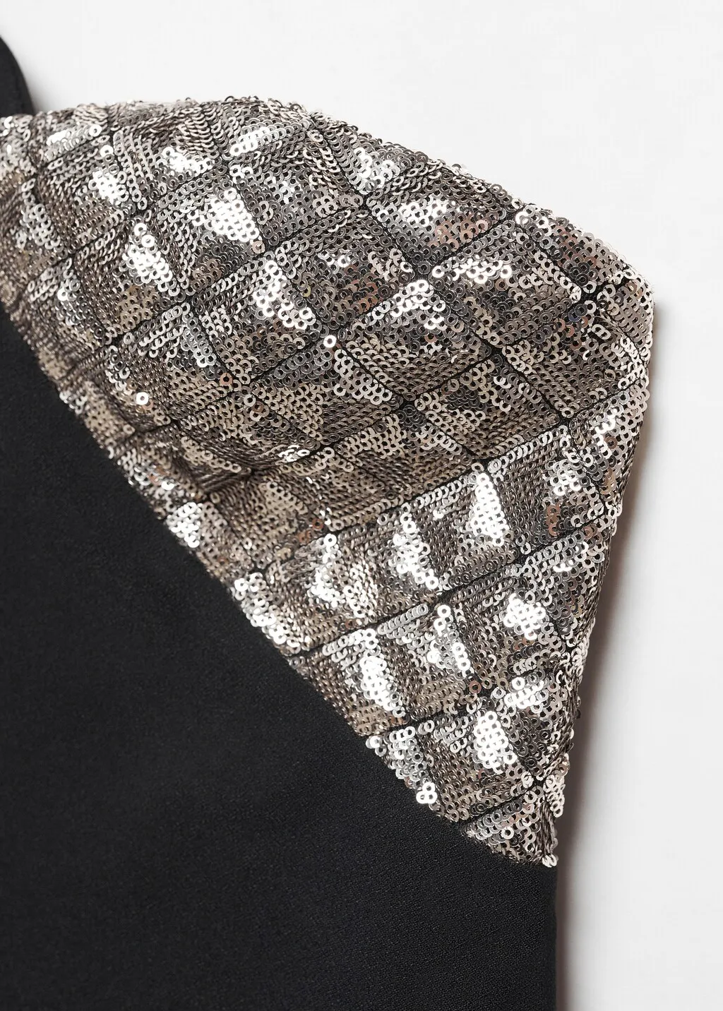 Vestito asimmetrico dettaglio paillettes