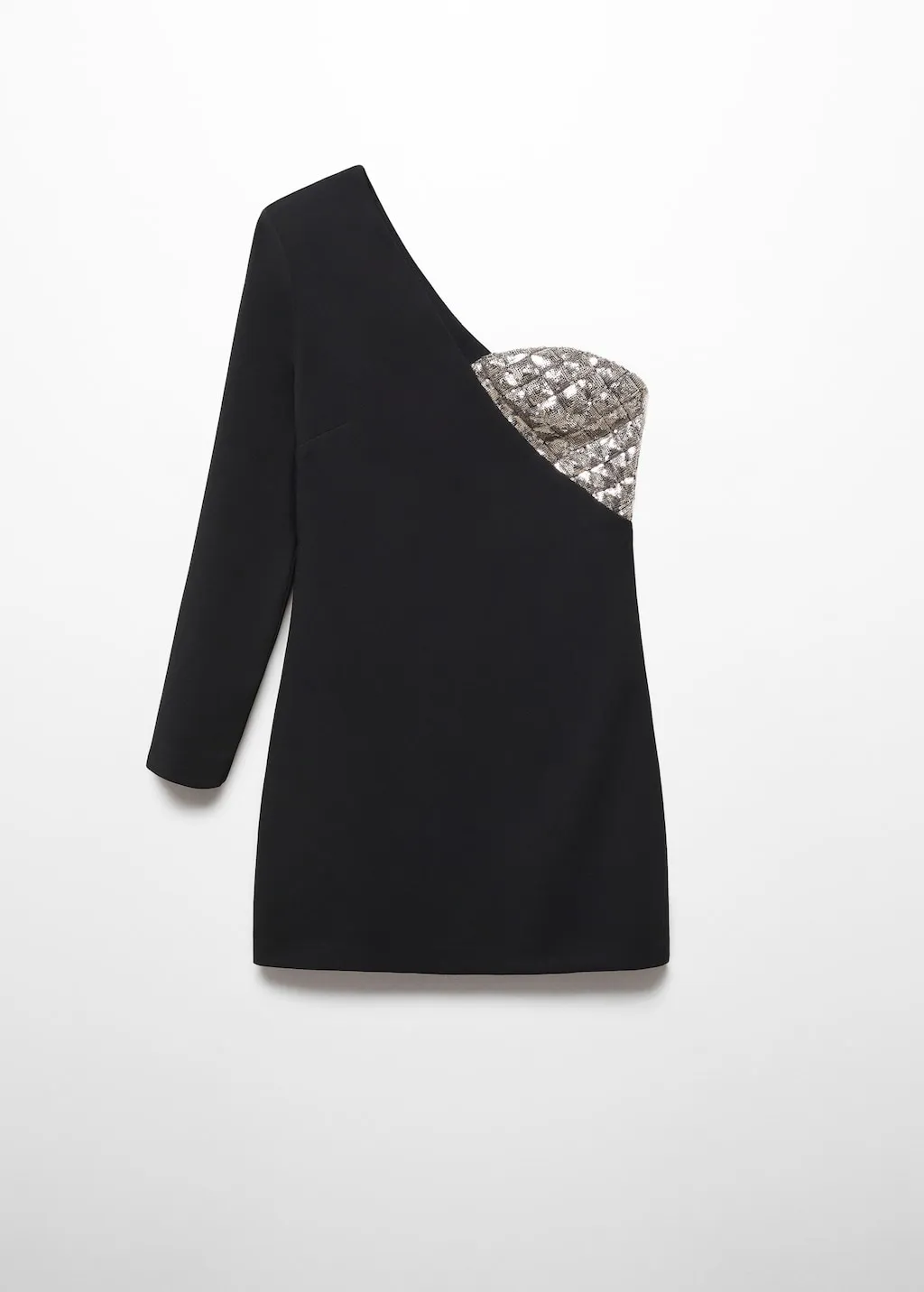 Vestito asimmetrico dettaglio paillettes