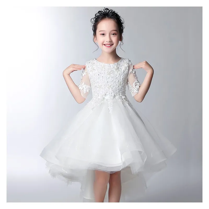 Vestito cerimonia bimba damigella bianco 100-160cm