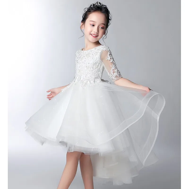 Vestito cerimonia bimba damigella bianco 100-160cm