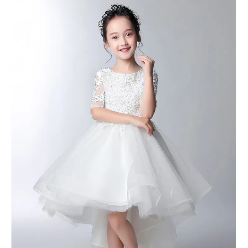 Vestito cerimonia bimba damigella bianco 100-160cm