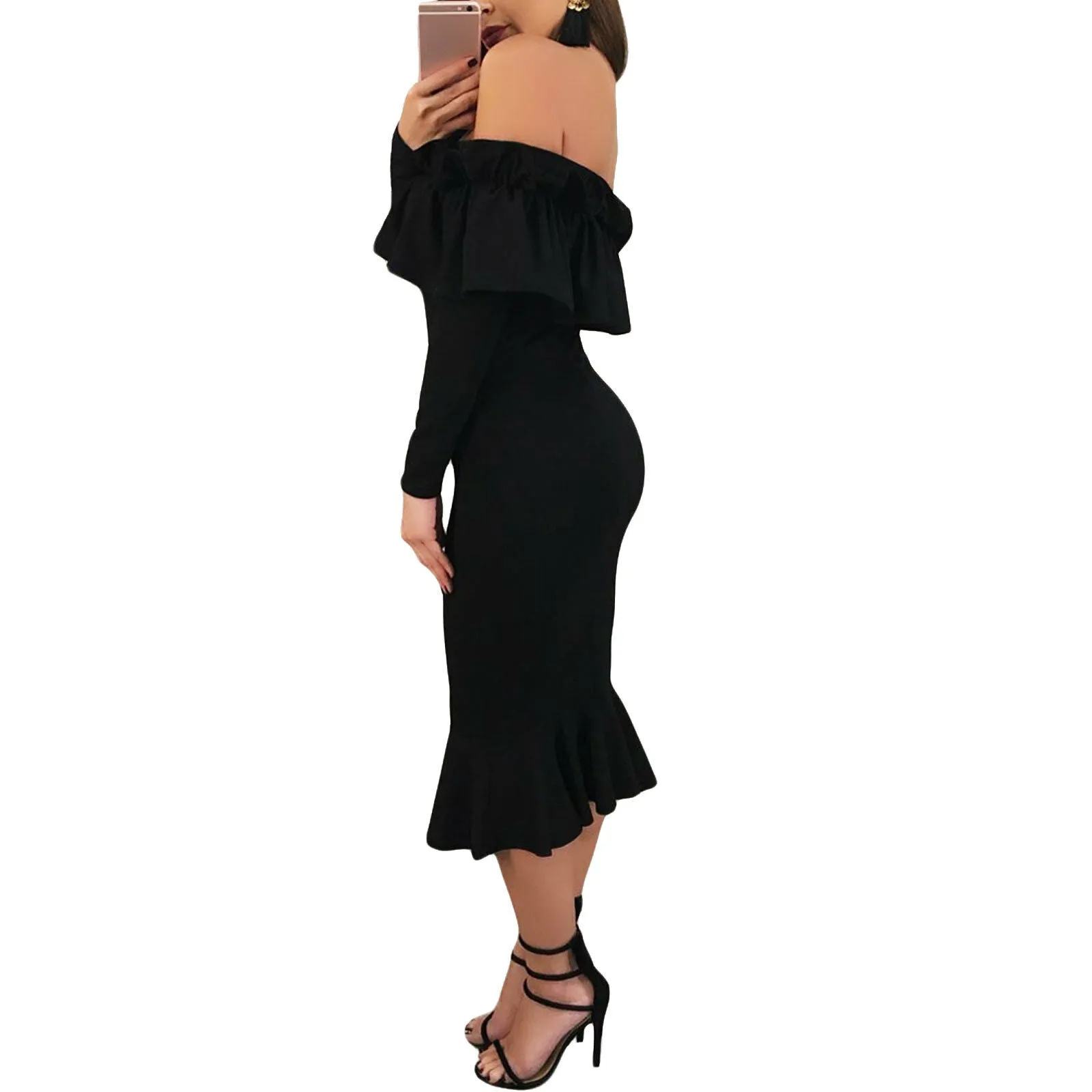Vestito donna aderente gitana DL-2217