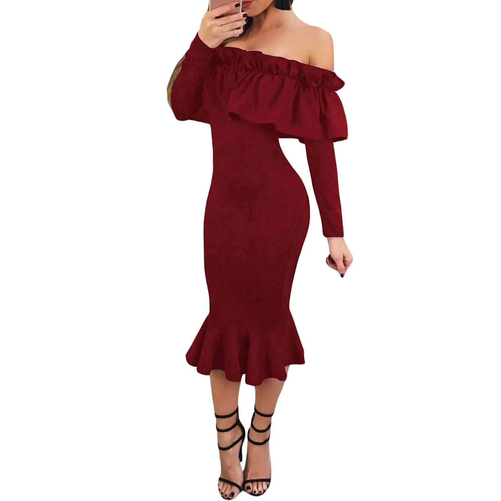 Vestito donna aderente gitana DL-2217
