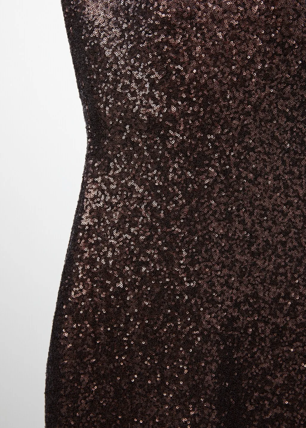 Vestito paillettes senza spalline