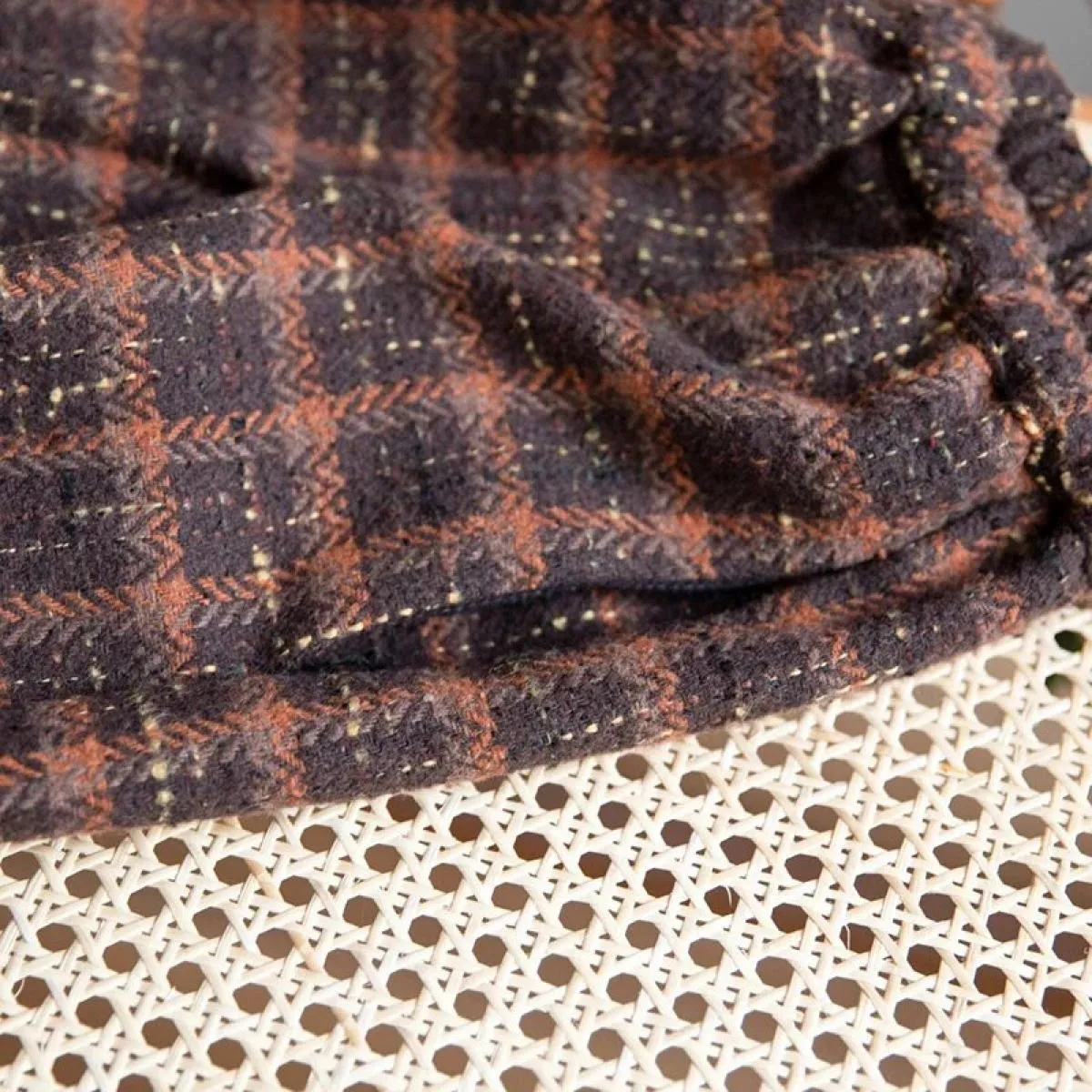 Xpqbb Autunno Inverno Addensare Calde Gonne di Lana Donna Vintage Streetwear Gonna Lunga Scozzese Donna Casual Allentato a Vita