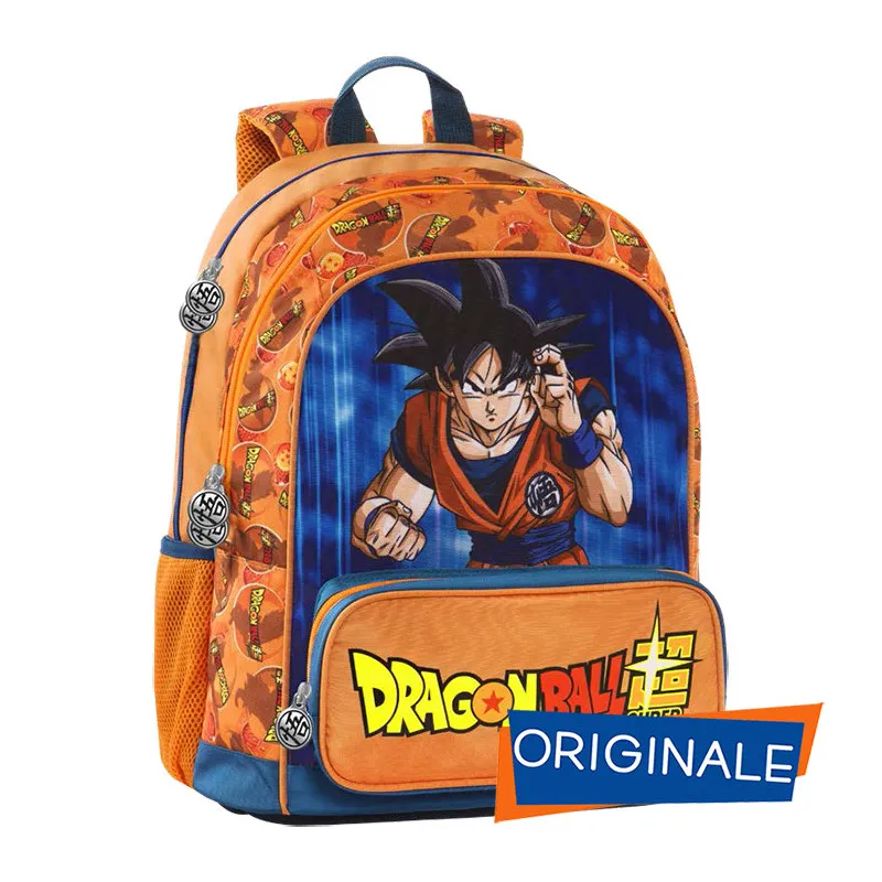 ZAINO SCUOLA ORGANIZZATO DRAGON BALL SUPER 43X33X22CM 2 ZIP TASCA C/ZIP UTILE PER GITE E VIAGGI.PANINI SCUOLA ITALY